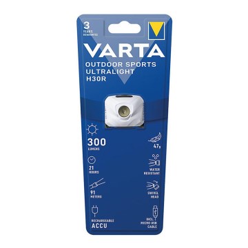 Varta 18631101401 - LED Dimmelhető újratölthető fejlámpa OUTDOOR SPORTS LED/5V 600 mAh IPX4 fehér