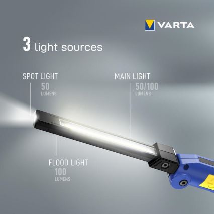 Varta 18649101401 - LED Tölthető zseblámpa WORK FLEX F20R LED/5V IP54