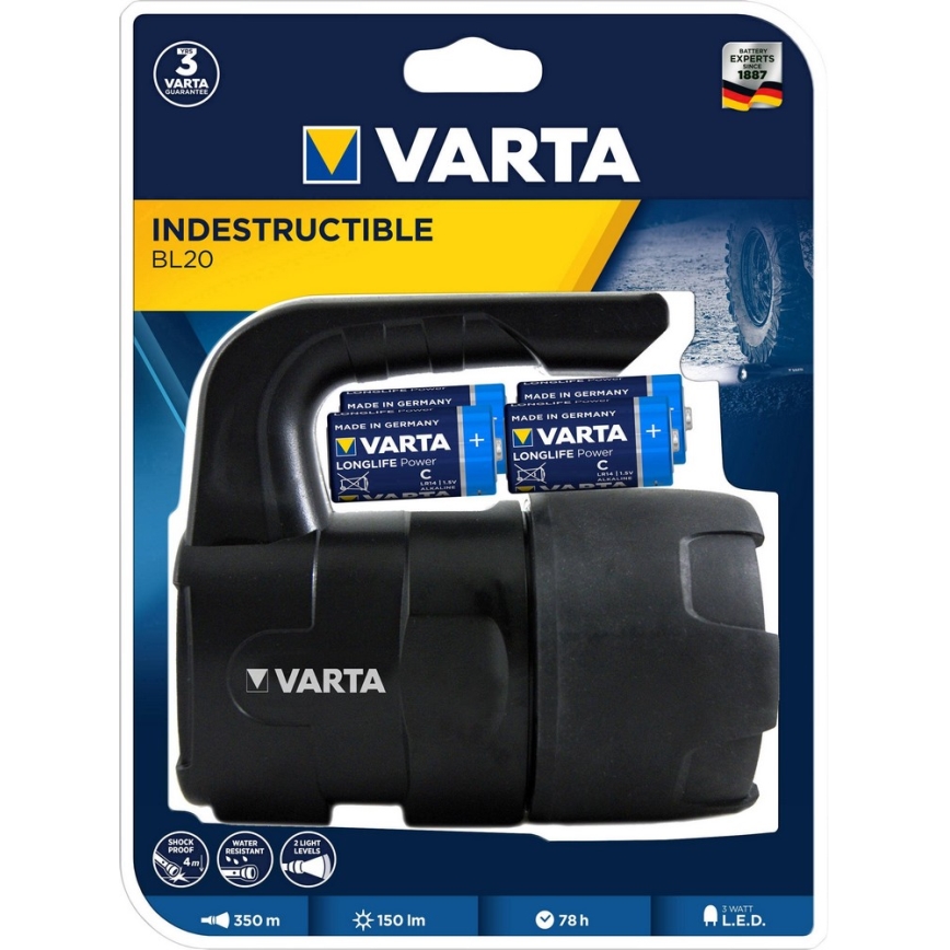 VARTA 18750 - LED Zseblámpa LED/3W/4xC
