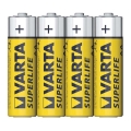 Varta 2006 - 4 db cink-szén elem SUPERLIFE AA 1,5V SUPERLIFE