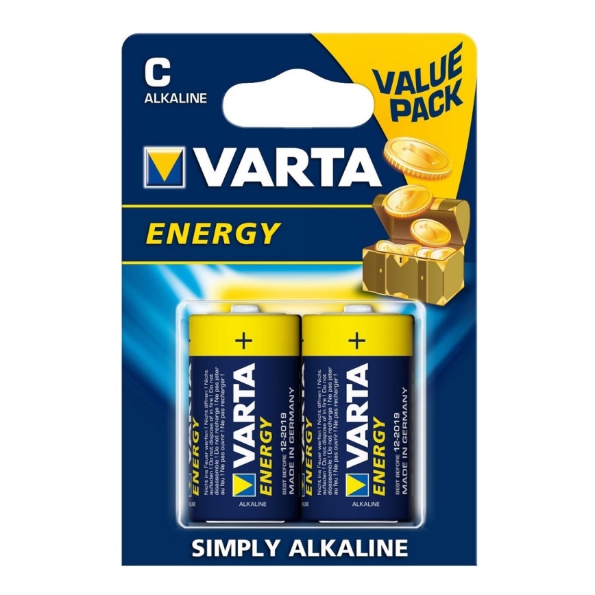 Varta 4114 - 2 db Alkáli elem ENERGY C 1,5V
