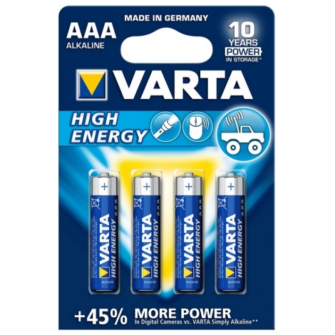 Varta 4903 - 4 db Alkáli elem HIGH ENERGY AAA 1,5V