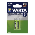 Varta 56733 - 2 db tölthető elem SOLAR ACCU AAA NiMH/550mAh/1,2V