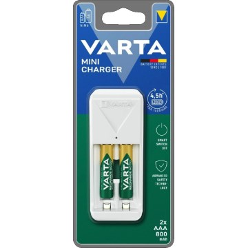 Varta 57656201421 - Akkumulátortöltő 2xAA/AAA 800 mAh 230V