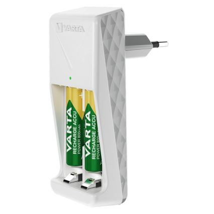 Varta 57656201421 - Akkumulátortöltő 2xAA/AAA 800 mAh 230V