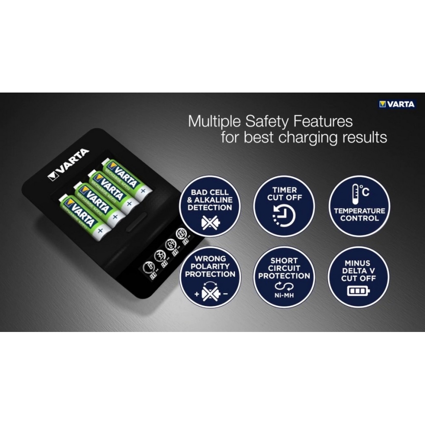 VARTA 57684 - LCD Smart töltő 4xAA/AAA töltés 1,5h