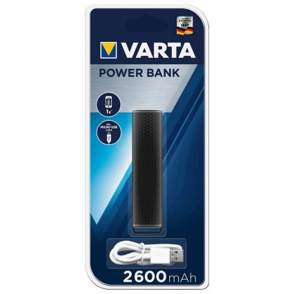 Varta 57959 - Power Bank 2600mAh/3,7V fekete
