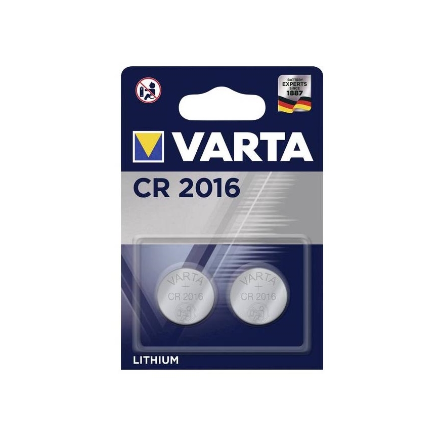 Varta 6016101402 - 2 db Lítium gombelem ELECTRONICS CR2016 3V