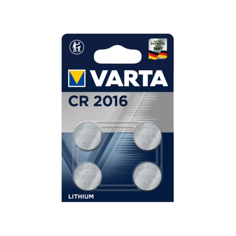 Varta 6016101404 - 4 db Lítium gombelem ELECTRONICS CR2016 3V