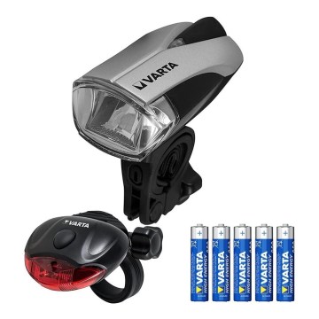 Varta 62585 - KÉSZLET 2x LED Lámpa kerékpárra LED/3W/3xAAA + LED/3W/2xAAA