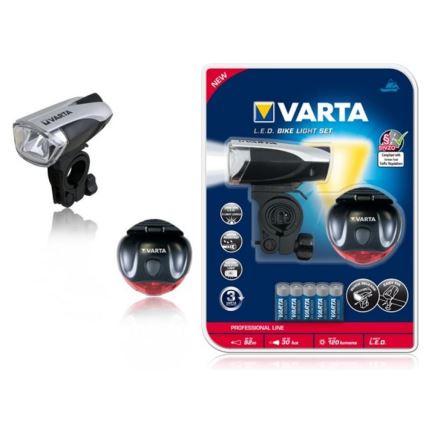 Varta 62585 - KÉSZLET 2x LED Lámpa kerékpárra LED/3W/3xAAA + LED/3W/2xAAA