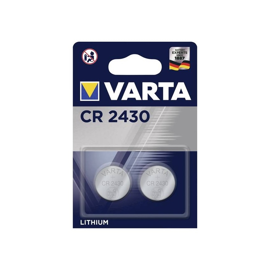 Varta 6430101402 - 2 db Lítium gombelem  ELECTRONICS CR2430 3V