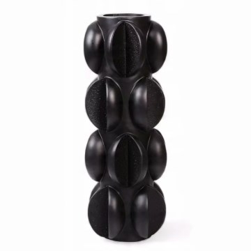 Váza 37x15 cm gyanta/matt fekete