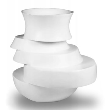 Váza 38x33x36 cm gyanta/fehér