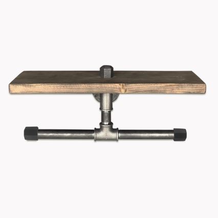 Vécépapír tartó polccal BORU 12x40 cm fenyő