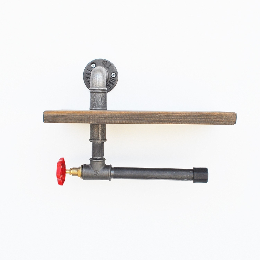 Vécépapír tartó polccal BORURAF 22x31 cm fenyő