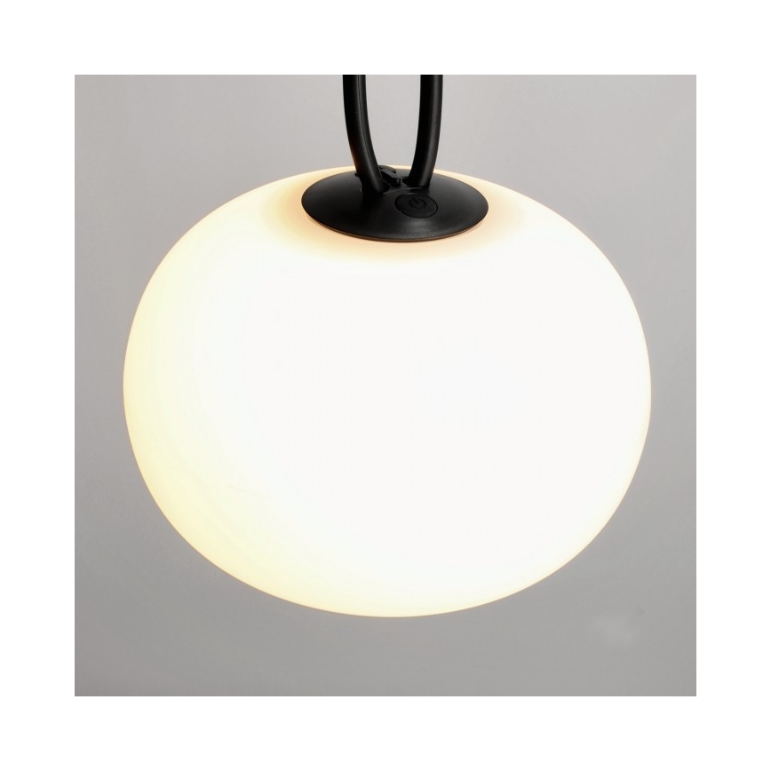 VENEZIA dimmelhető, újratölthető kültéri LED lámpa LED/1,5W/5V 2500K IP54 2600 mAh fekete