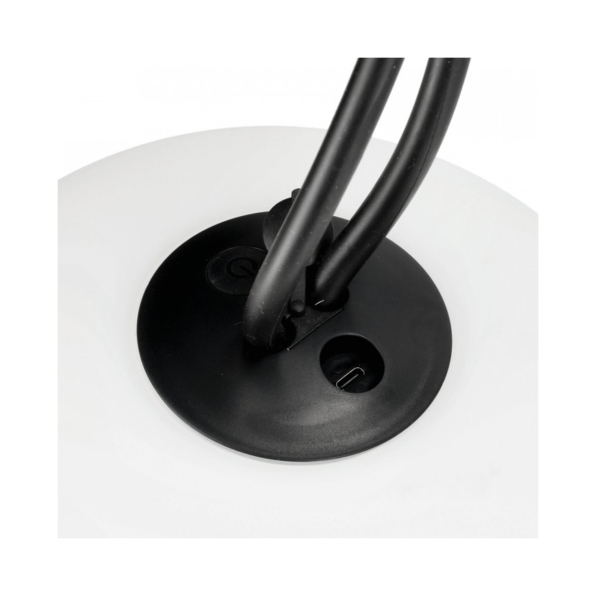 VENEZIA dimmelhető, újratölthető kültéri LED lámpa LED/1,5W/5V 2500K IP54 2600 mAh fekete