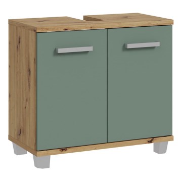 VENOM fürdőszobai szekrény zöld / artisan tölgy