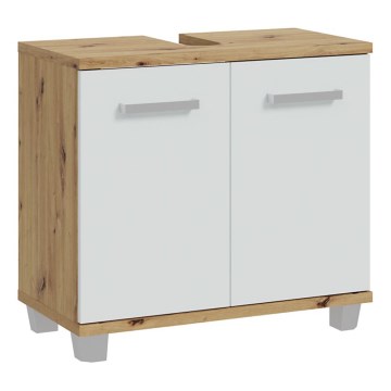 VENOM fürdőszobaszekrény fehér/artisan tölgy