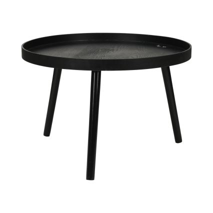VERDE dohányzóasztal szett, 2 db, Ø 60/38 cm, fekete