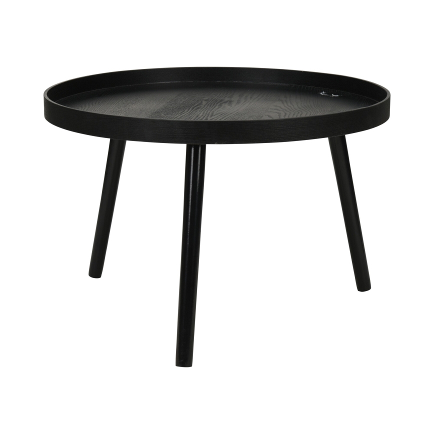 VERDE dohányzóasztal szett, 2 db, Ø 60/38 cm, fekete