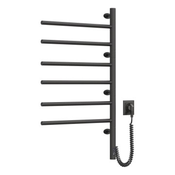 Vertaduro - Elektromos forgatható törölközőszárító termosztáttal ARA 105W/230V 82x49 cm IP44 fekete