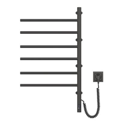 Vertaduro - Elektromos forgatható törölközőszárító termosztáttal ARA 105W/230V 82x49 cm IP44 fekete