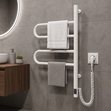 Vertaduro - Elektromos forgatható törölközőszárító termosztáttal ELA 60W/230V 65x49 cm IP44 fehér