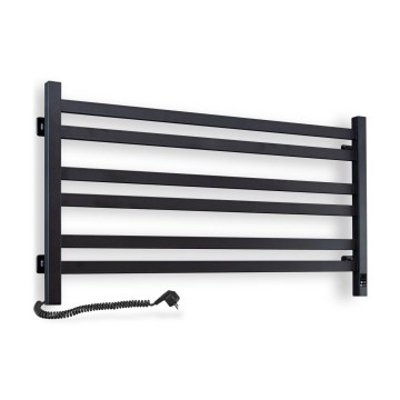Vertaduro - Elektromos törölközőszárító termosztáttal AVA 181W/230V 50x90 cm IP44 fekete balos