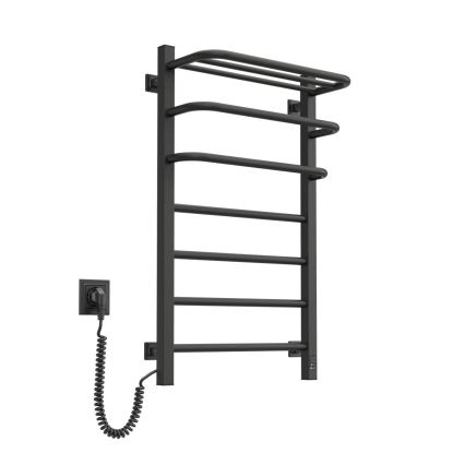 Vertaduro - Elektromos törölközőszárító termosztáttal DOR 155W/230V 80x48 cm IP44 fekete balos