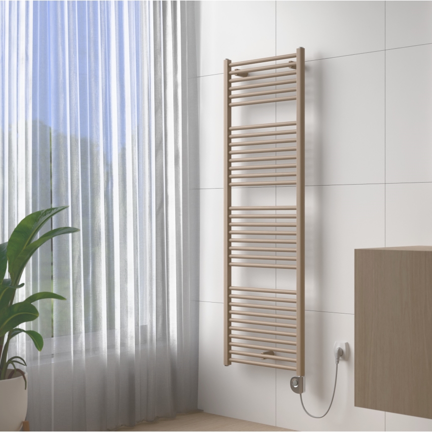 Vertaduro - Fürdőszobai radiátor termosztáttal DENISE 600W 154x50 cm taupe