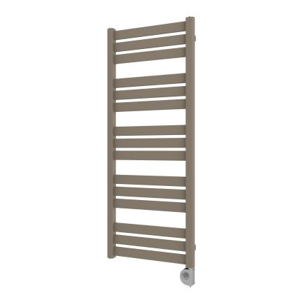 Vertaduro - LUCY fürdőszobai törölközőszárító radiátor termosztáttal, 600 W, 125 x 50 cm, taupe