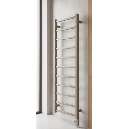 Vertaduro - ZOE fürdőszobai radiátor termosztáttal, 400 W, 114x40 cm, taupe színben