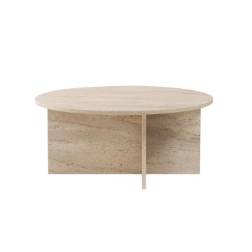 VERUM dohányzóasztal Ø 90 cm, bézs
