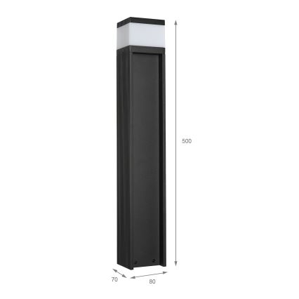 VESPER kültéri lámpa 1xG9/5W/230V, IP44, 50 cm, fekete