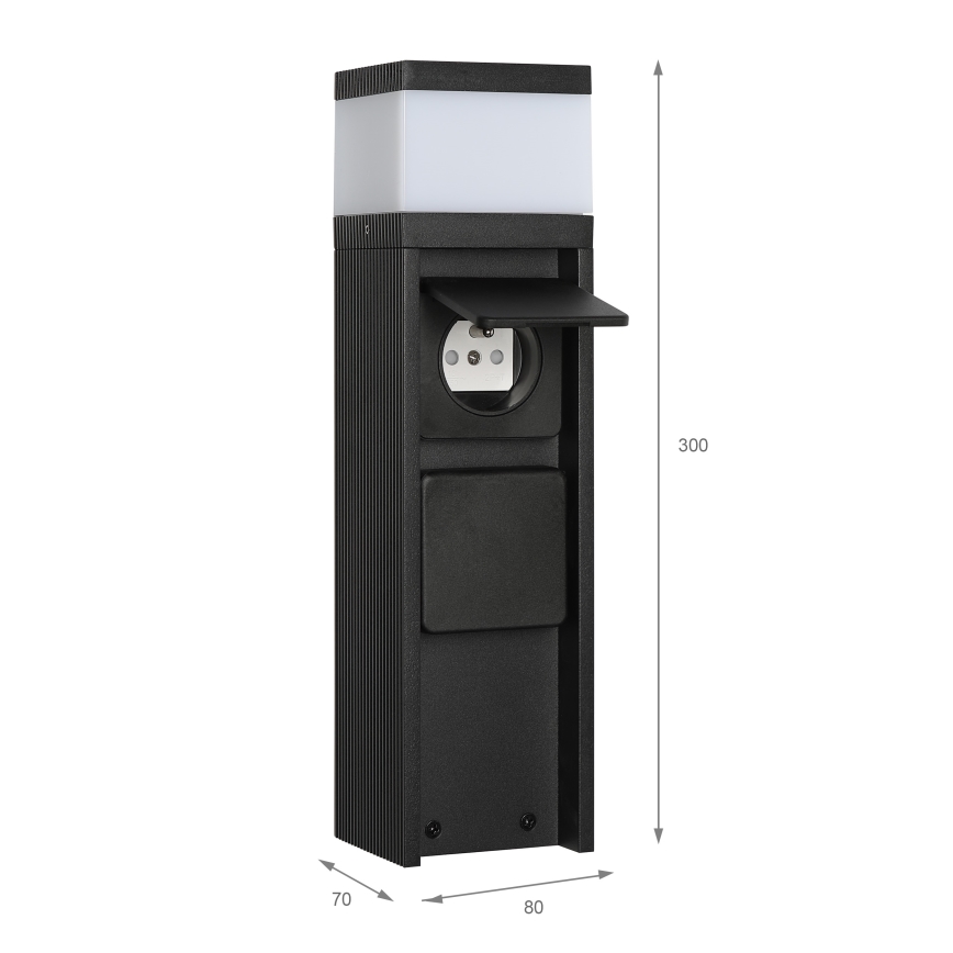VESPER kültéri lámpa, 2 foglalattal, 1xG9/5W/230V, IP44, 30 cm, fekete