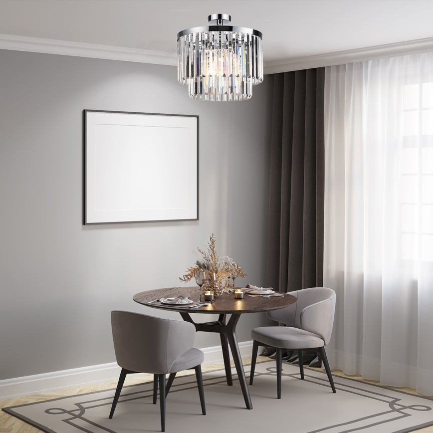 VETRO felületre szerelt mennyezeti csillár 4xE14/40W/230V, fényes króm