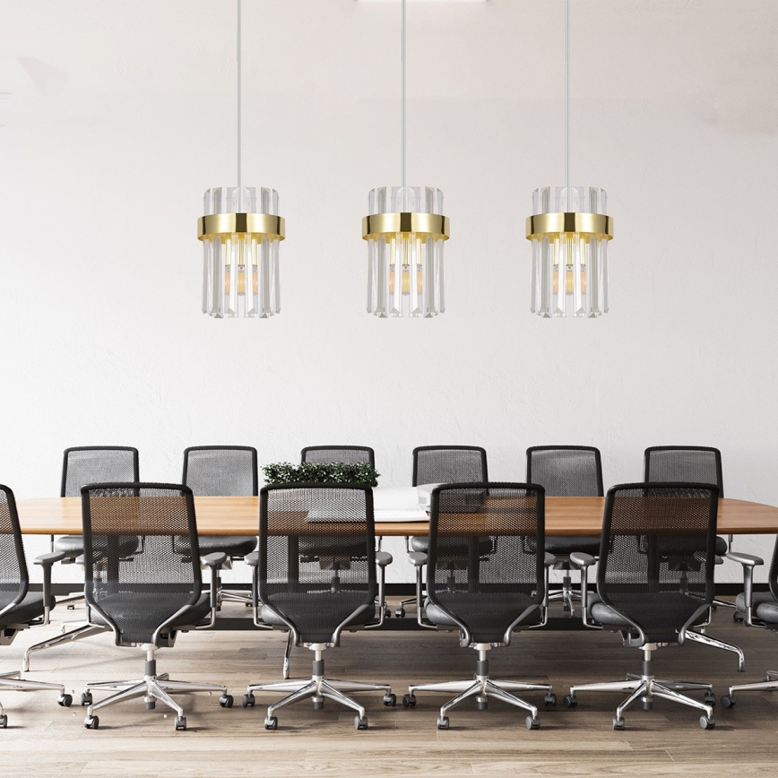 VETRO kábeles csillár 3xE14/10W/230V, aranyszínű