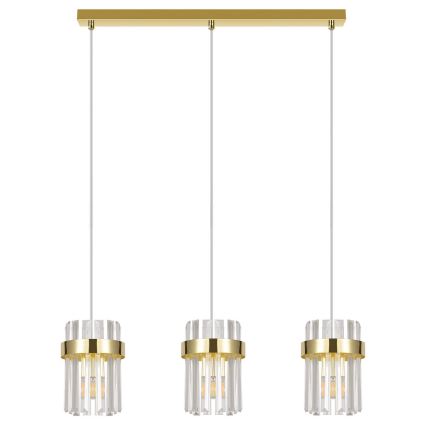 VETRO kábeles csillár 3xE14/10W/230V, aranyszínű