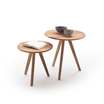 VEYLOR dohányzóasztal 2 darabos szett – tölgy