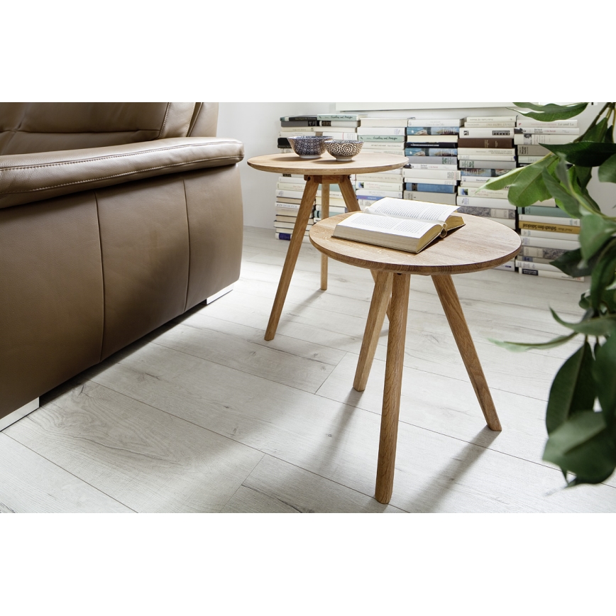 VEYLOR dohányzóasztal 2 darabos szett – tölgy