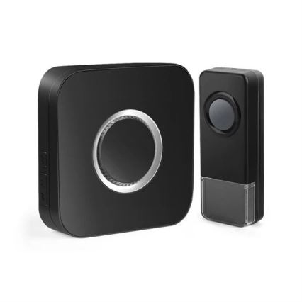 Vezeték nélküli ajtócsengő 3xAAA IP55 fekete