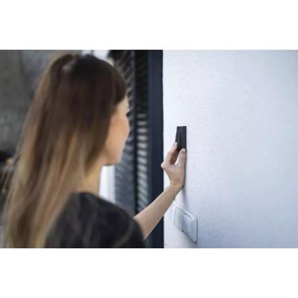 Vezeték nélküli aljzatos ajtócsengő 230V IP44 fekete