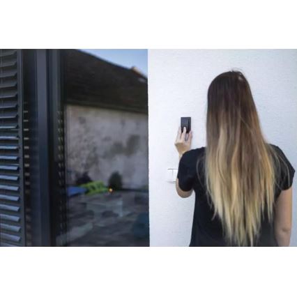 Vezeték nélküli aljzatos ajtócsengő 230V IP44 fekete