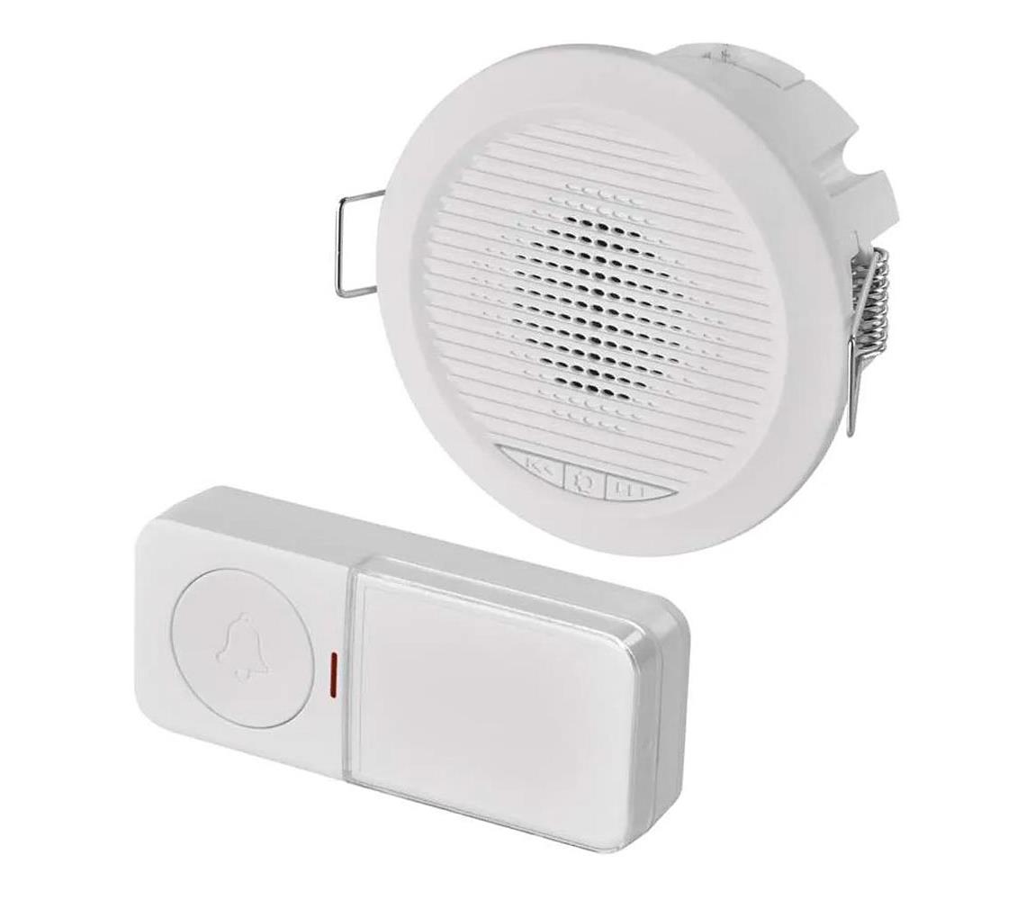 Vezeték nélküli beépíthető csengő 230V + 1xCR2032 fehér P57103