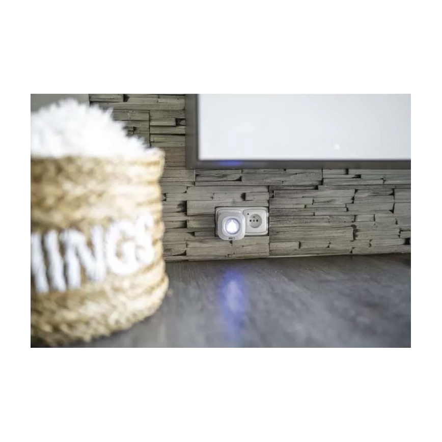 Vezeték nélküli csengő 230V-os konnektorba + 1xCR2032 IP44 fehér