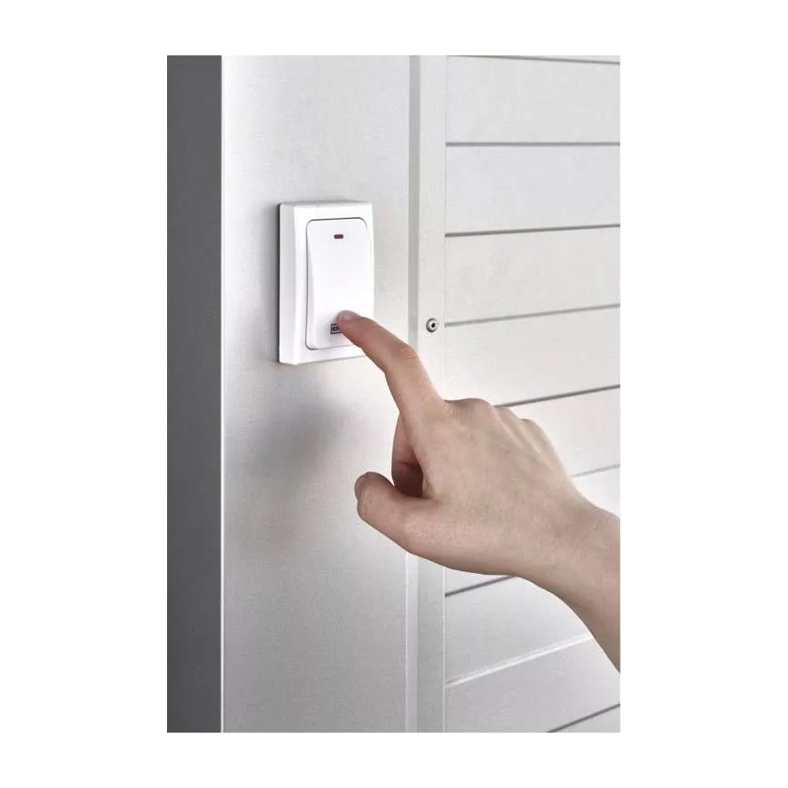 Vezeték nélküli csengő 230V IP44 fehér