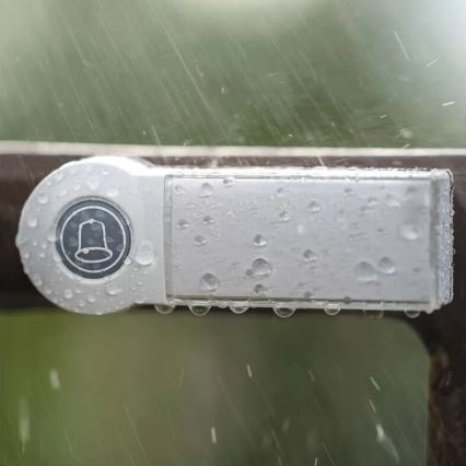 Vezeték nélküli csengő 3xAA/1xCR2032 IP44 fehér/ezüst