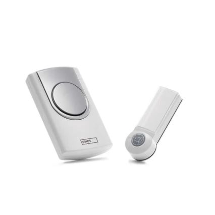 Vezeték nélküli csengő 3xAA/1xCR2032 IP44 fehér/ezüst